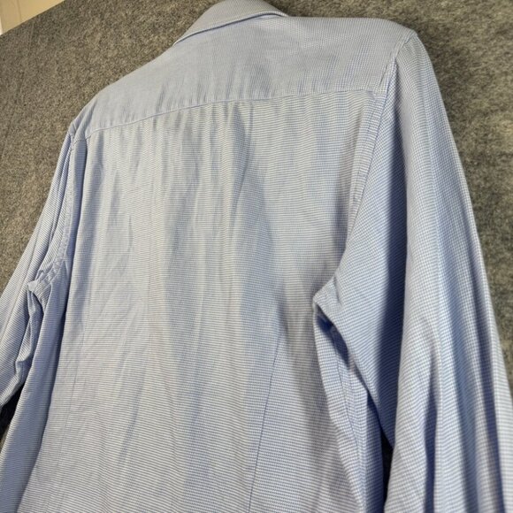 Horst Light Blue Long Sleeve Button Down Shirt 100% Cotton Size 16 - Picture 13 of 15